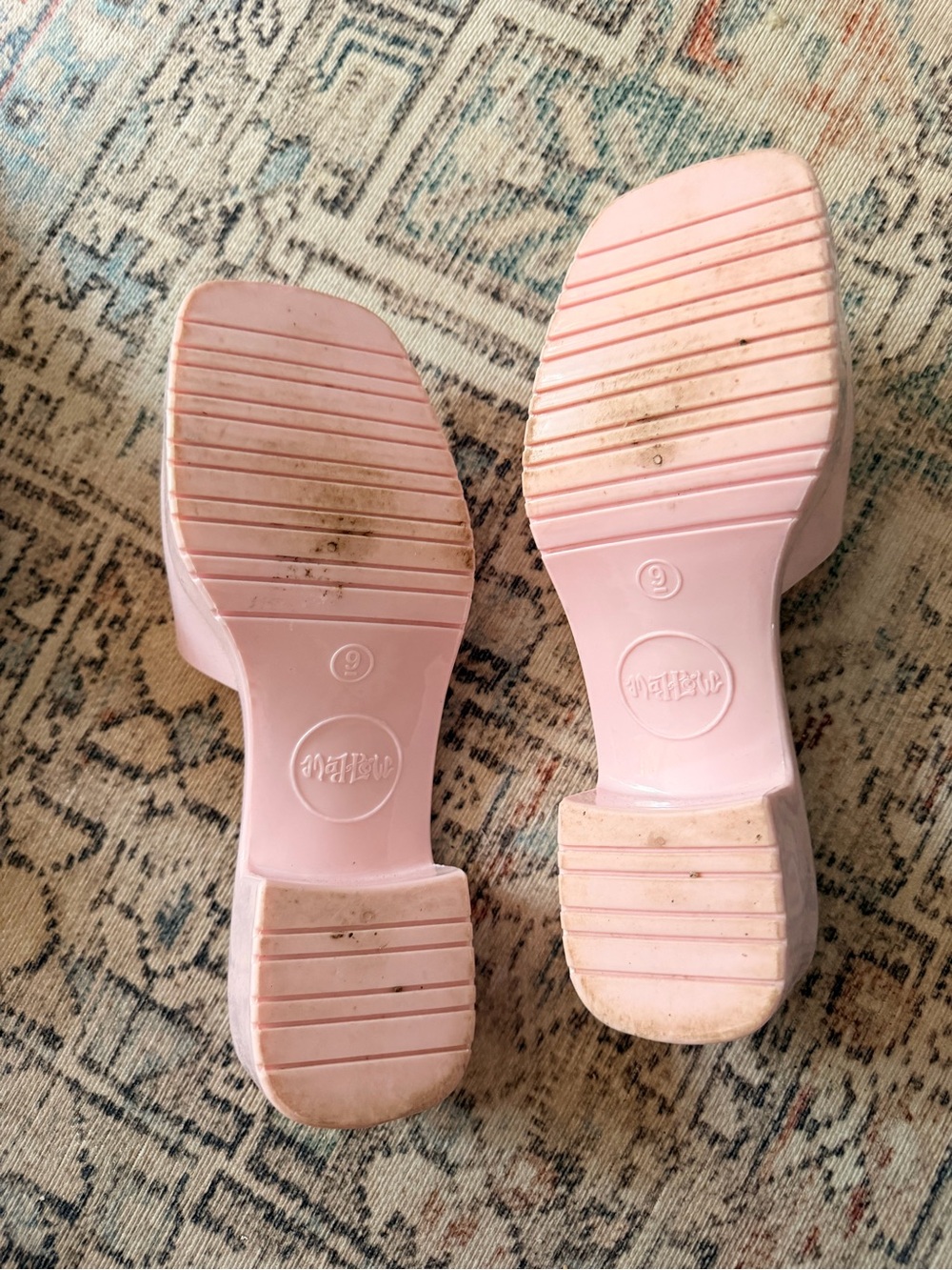 Love Pink Patent Slide Mules - Picture 3 of 3